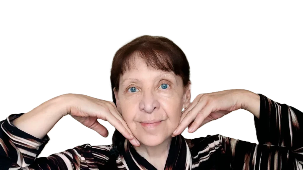 Face Massage: Woman’s Hands Rest Under Her Chin, Ready to Care for Her Face